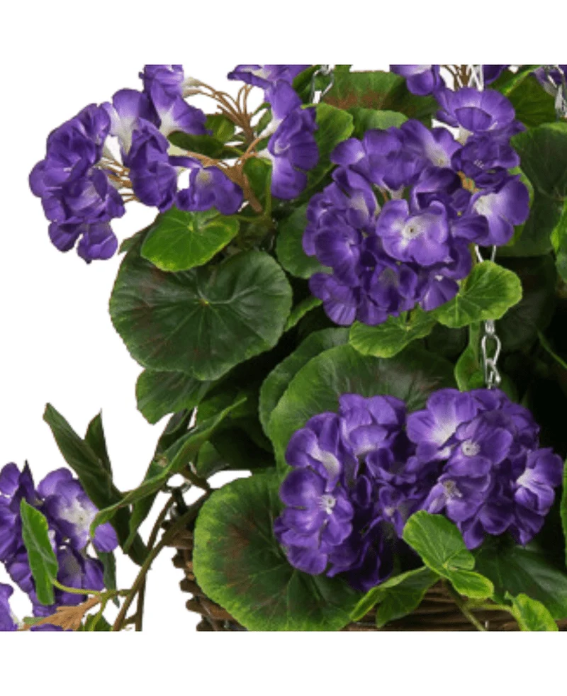 Kunstbegonia paars in mand UV 70cm