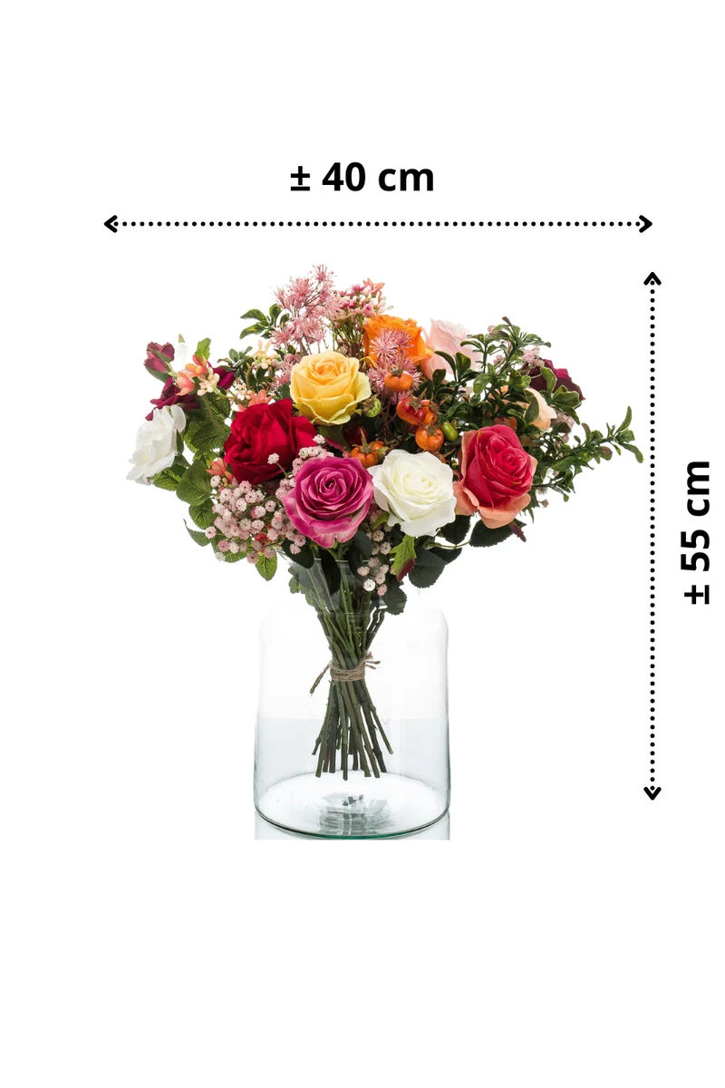 Künstlicher Blumenstrauß Rosen Mix
