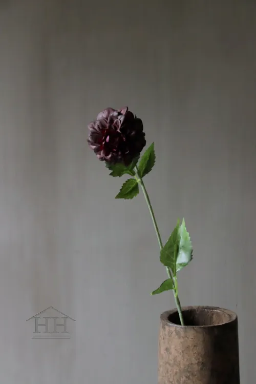 Kunstbloem dahlia bordeaux 62 cm