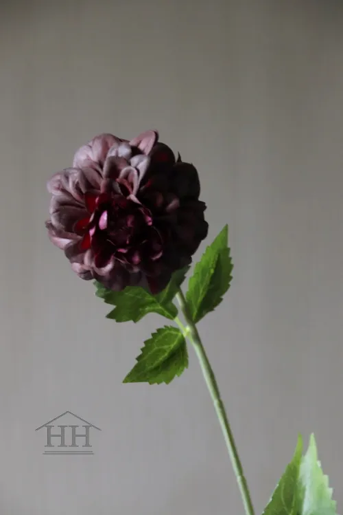 Kunstbloem dahlia bordeaux 62 cm