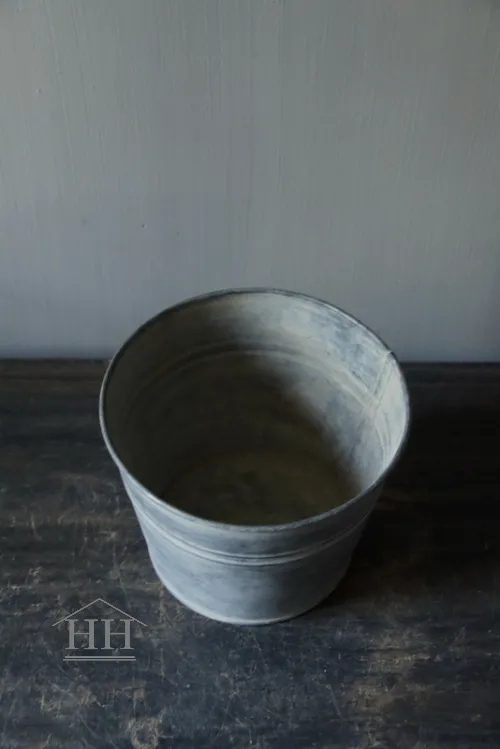 Rond zinken potje 10,5-11cm