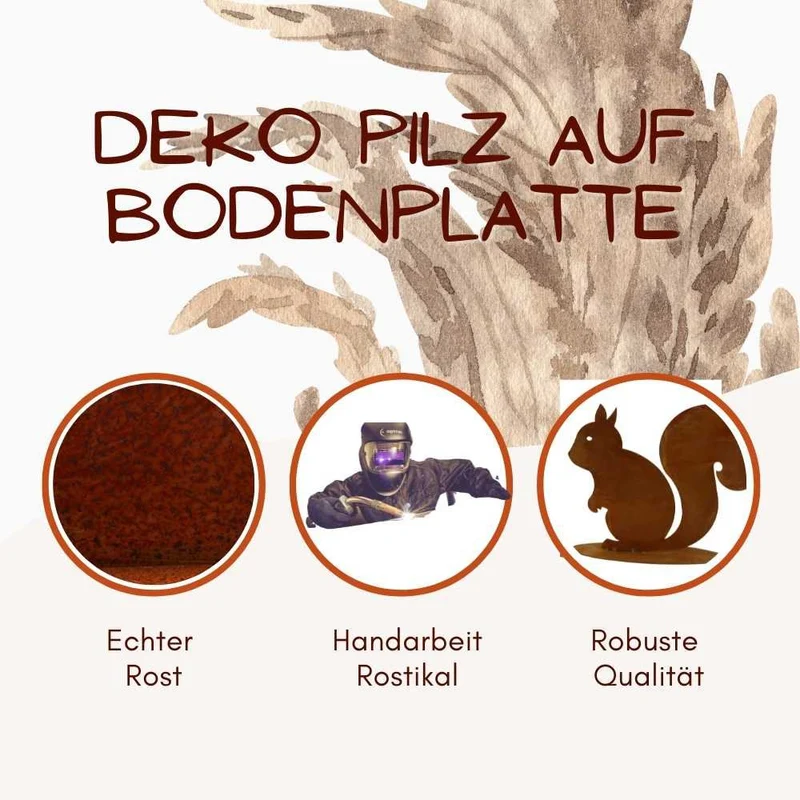 Edelrost-Eichhörnchen – Herbstdeko aus Metall