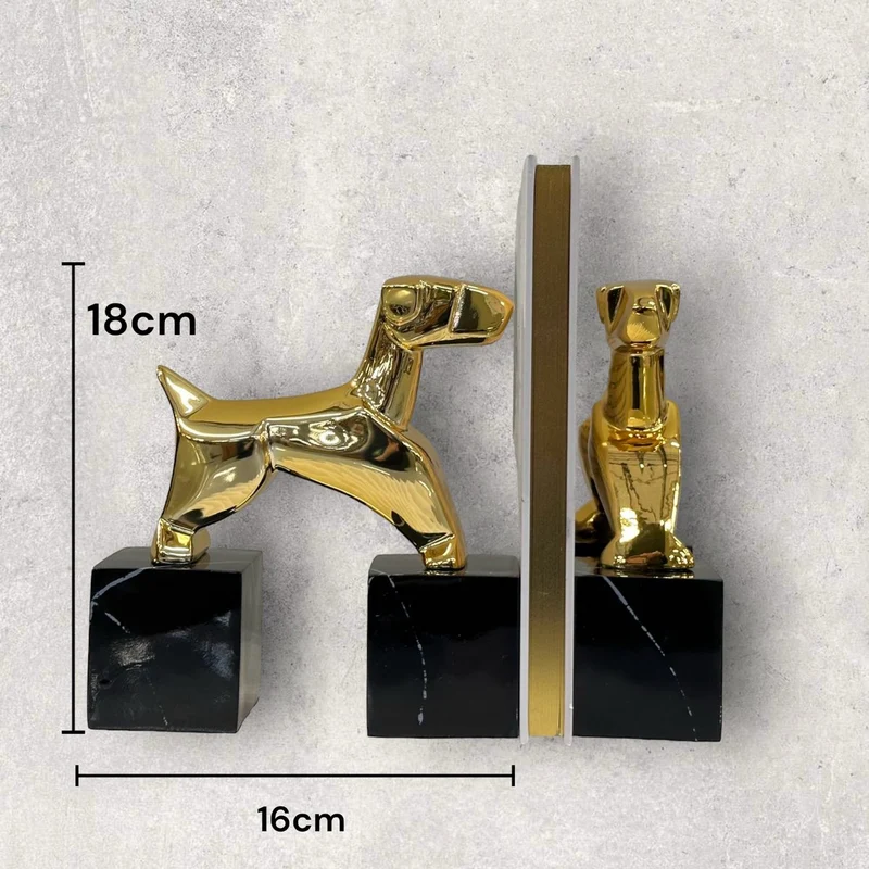 Art-Deco-Terrier-Buchstütze im Stil von Nikolsky