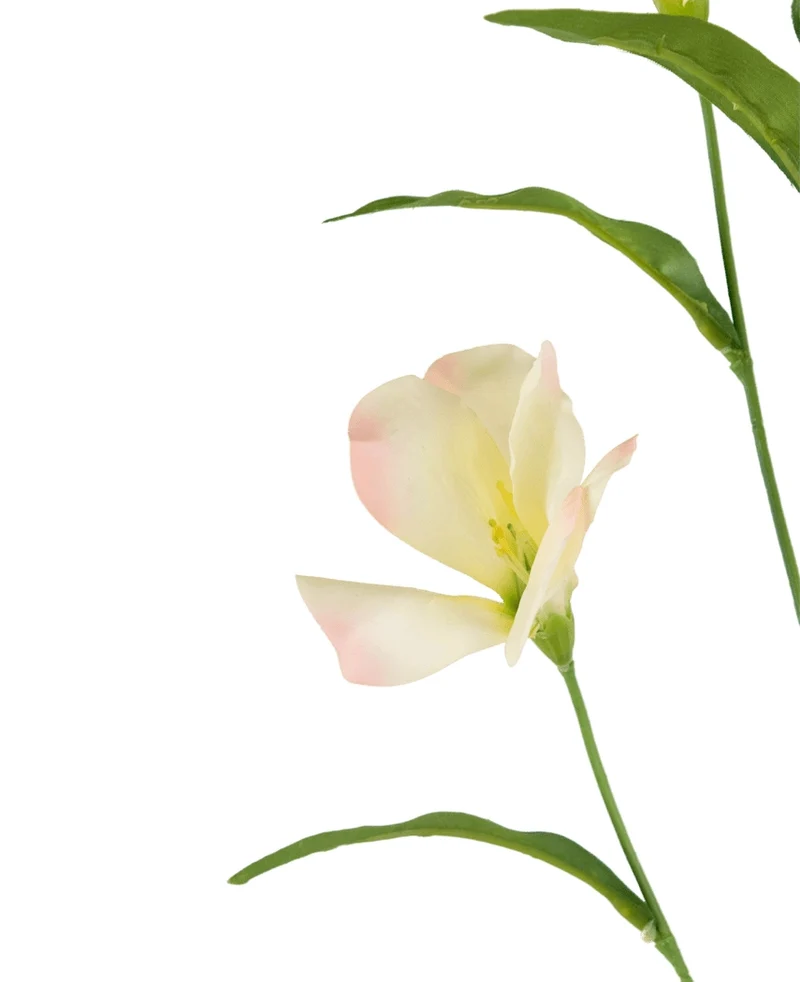 Kunst Rhododendron Azalea Real Touch Crème/roze 80cm