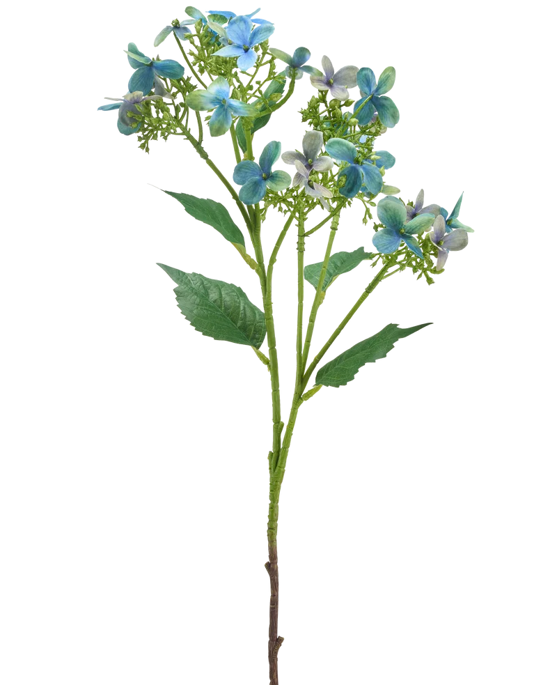 Künstliche Blume Wild Hydrangea 62 cm blau/grün