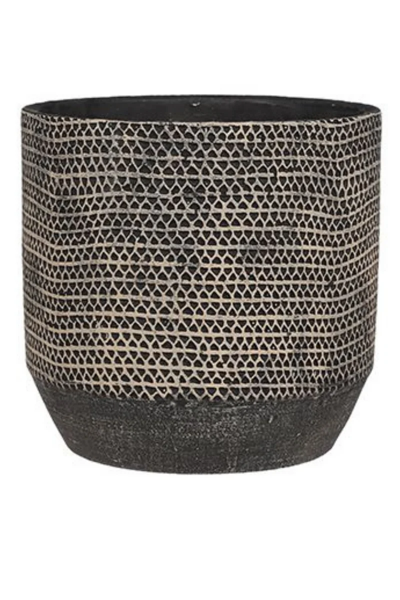 Blumentopf Jack Schwarz 18cm hoch x 18Ø x 15Ø