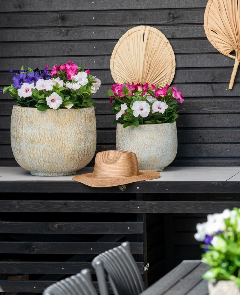 Künstliche Petunie Pflanze 25 cm dunkelrosa