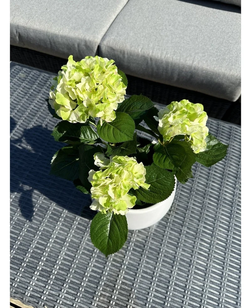 Künstliche Hortensie Grün 35 cm
