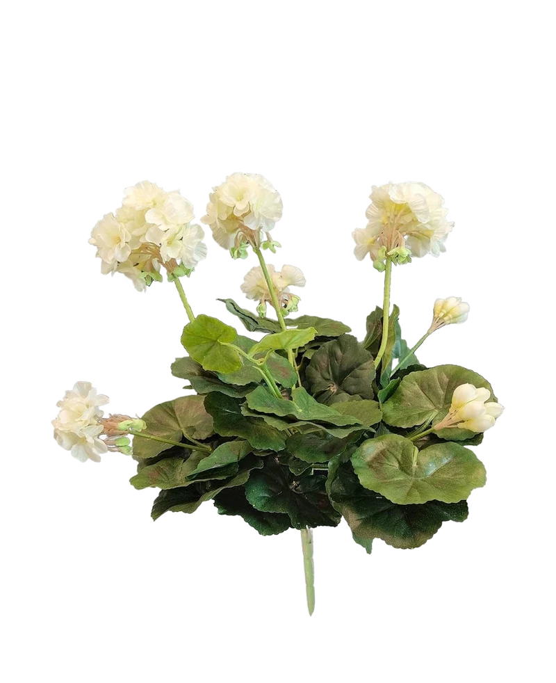 Künstliche Geranie 40 cm weiß