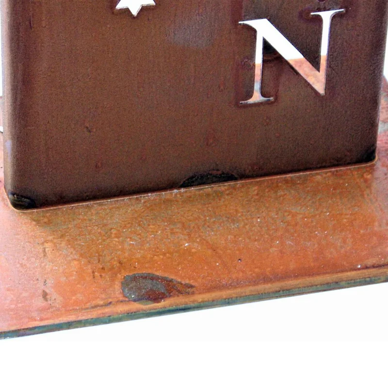 Rost-Spruchtafel „Frohe Weihnachten“, handgefertigt