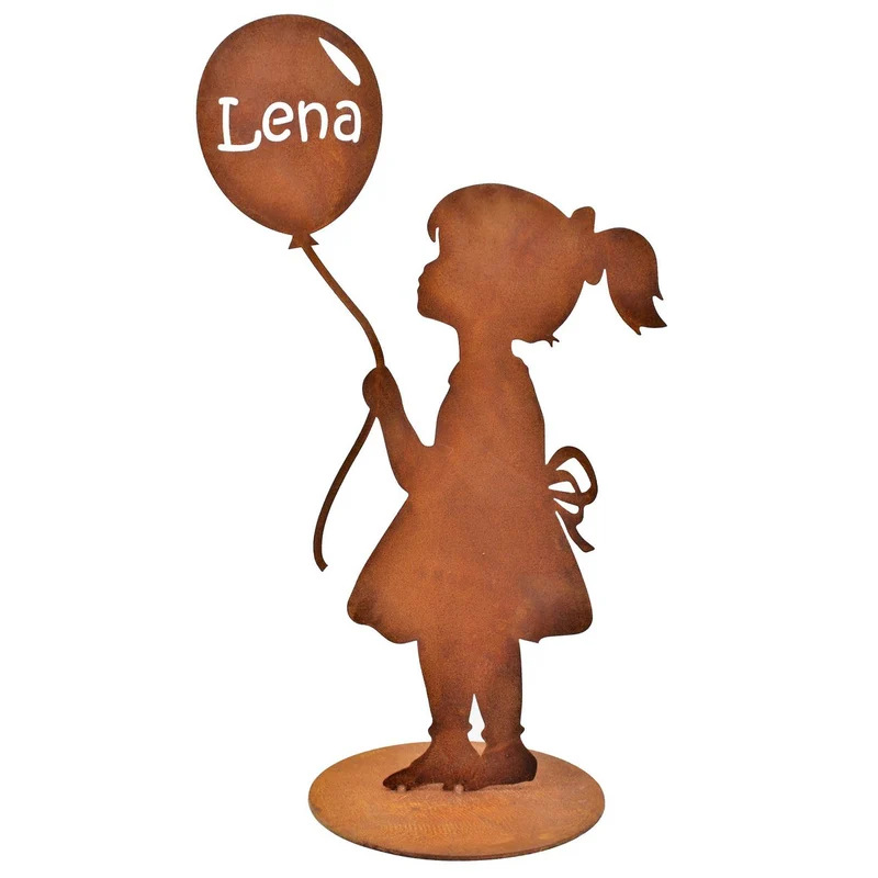 Mädchen mit Luftballon | eigener Name | individuelle Geschenkidee