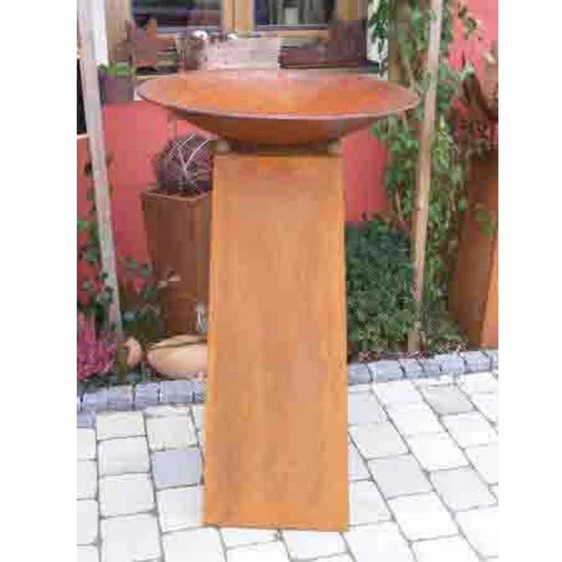 Konussäule 110 cm mit verschiedenen Schalen 70 cm | Vintage Deko Blumensäule mit Pflanzschale