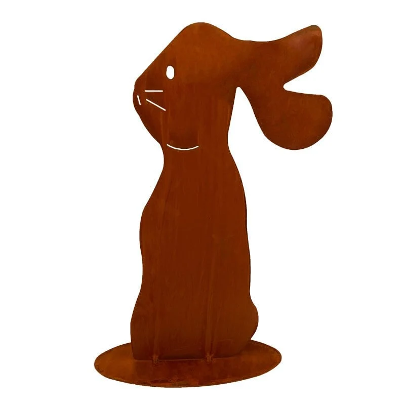 Osterhase Felix | Edelrost Gartendeko für Ostern