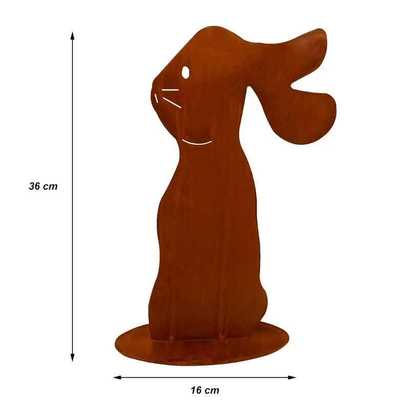 Osterhase Felix | Edelrost Gartendeko für Ostern