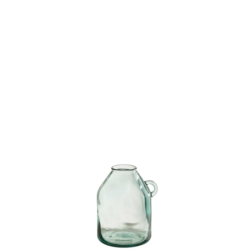 Vase Zylinder mit Griff, Glas transparent