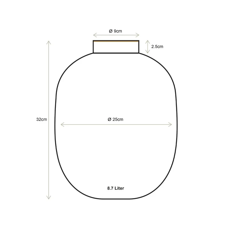 Vase aus Metall in Grün
