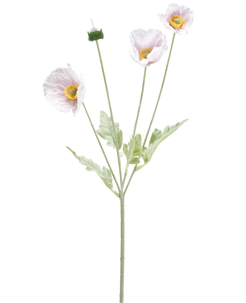 Kunstliche Blume Poppy Real Touch Purple 60 cm