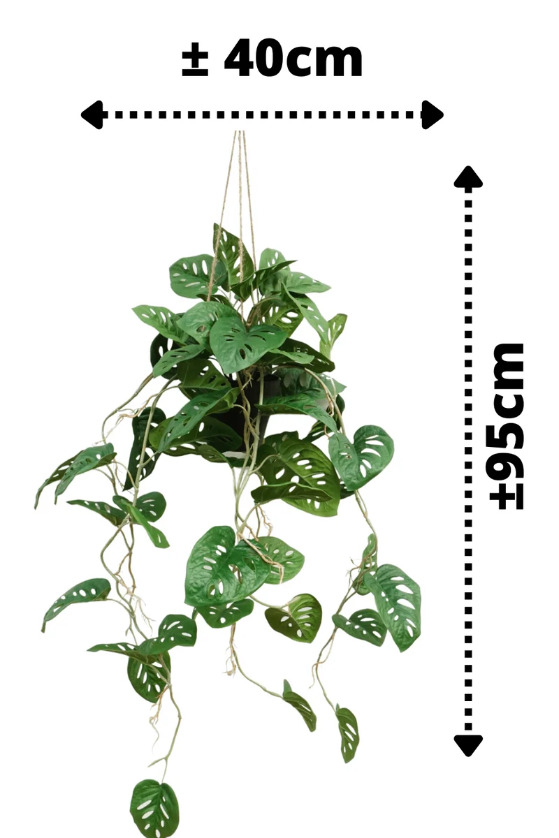 Monstera Monkey Bush künstliche Hängepflanze 95cm
