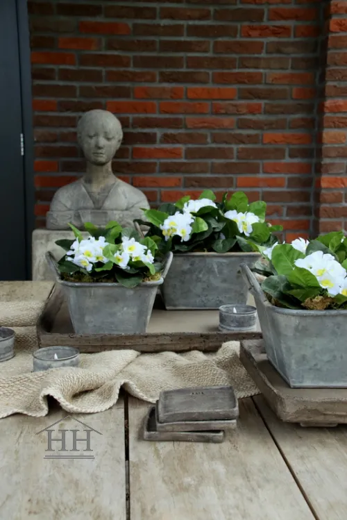 Zinken bak vierkant met handvatten M