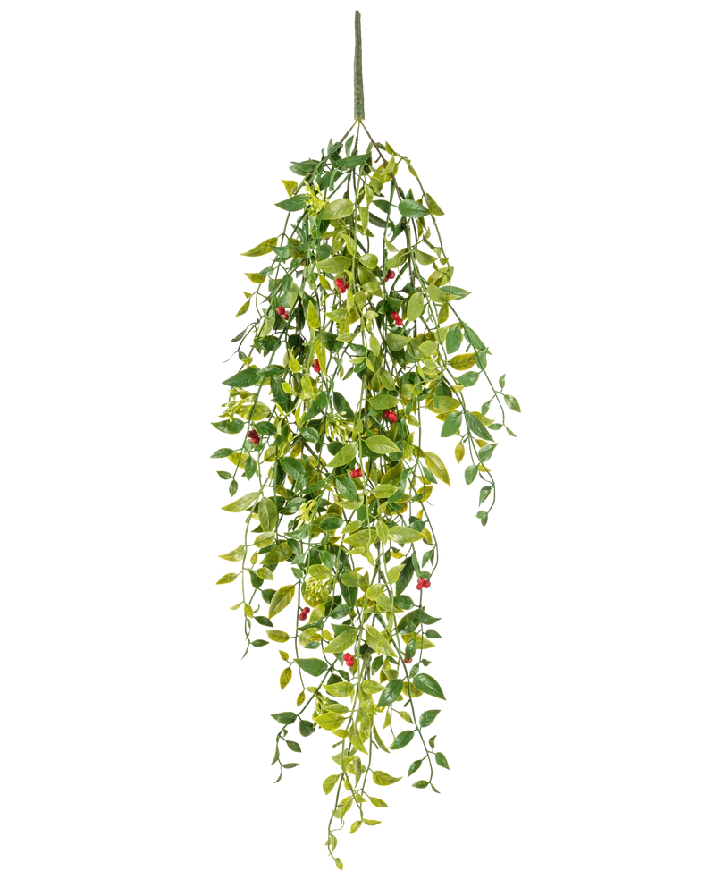 Künstliche Hängepflanze Gardenia mit Beeren 81 cm