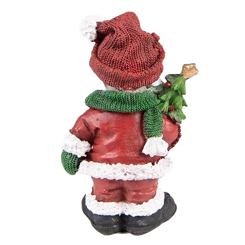Weihnachtshund-Figur in Rot und Grün