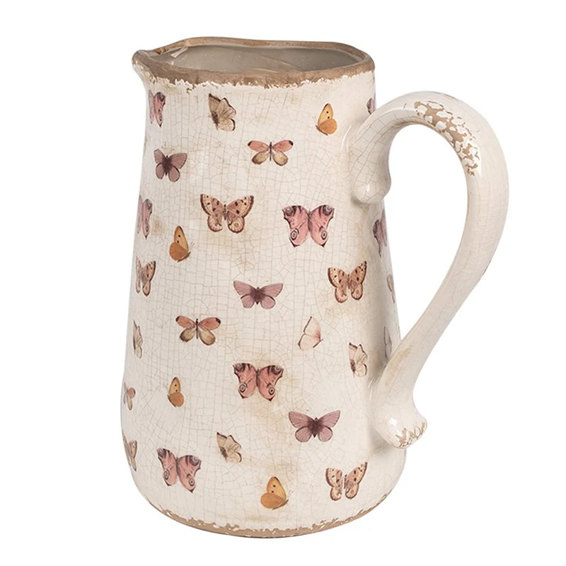 Dekorativer Krug in Beige und Rosa