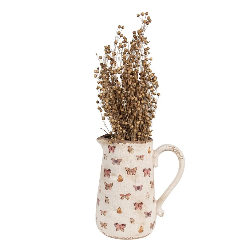Dekorativer Krug in Beige und Rosa