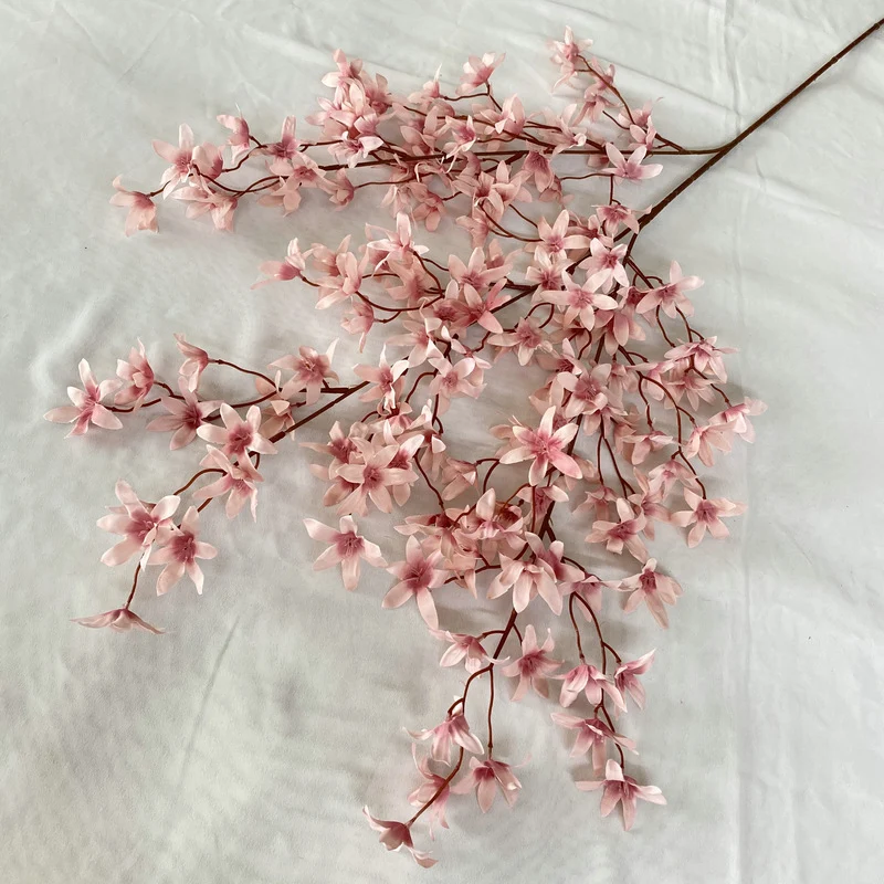 Künstliche Phalaenopsis-Orchidee, 130 cm lang, 144 Blüten, Seidenblumen, realistische Dekoration für Hochzeiten, Events, Zuhause, Büro, Hotel, ganzjährig