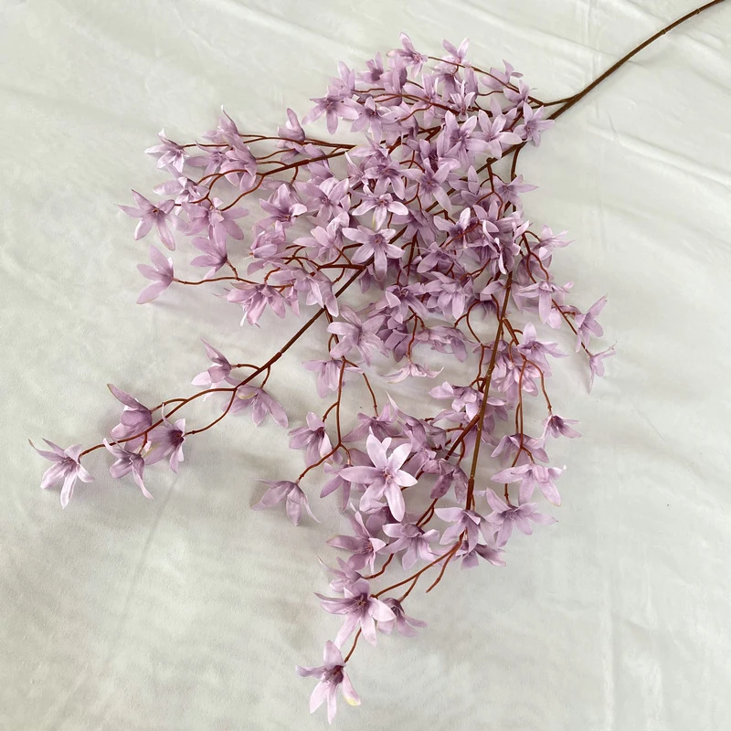 Künstliche Phalaenopsis-Orchidee, 130 cm lang, 144 Blüten, Seidenblumen, realistische Dekoration für Hochzeiten, Events, Zuhause, Büro, Hotel, ganzjährig