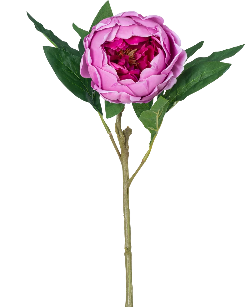 Kunstliche Blume Lotus Pfingstrose Real Touch Purple 58 cm