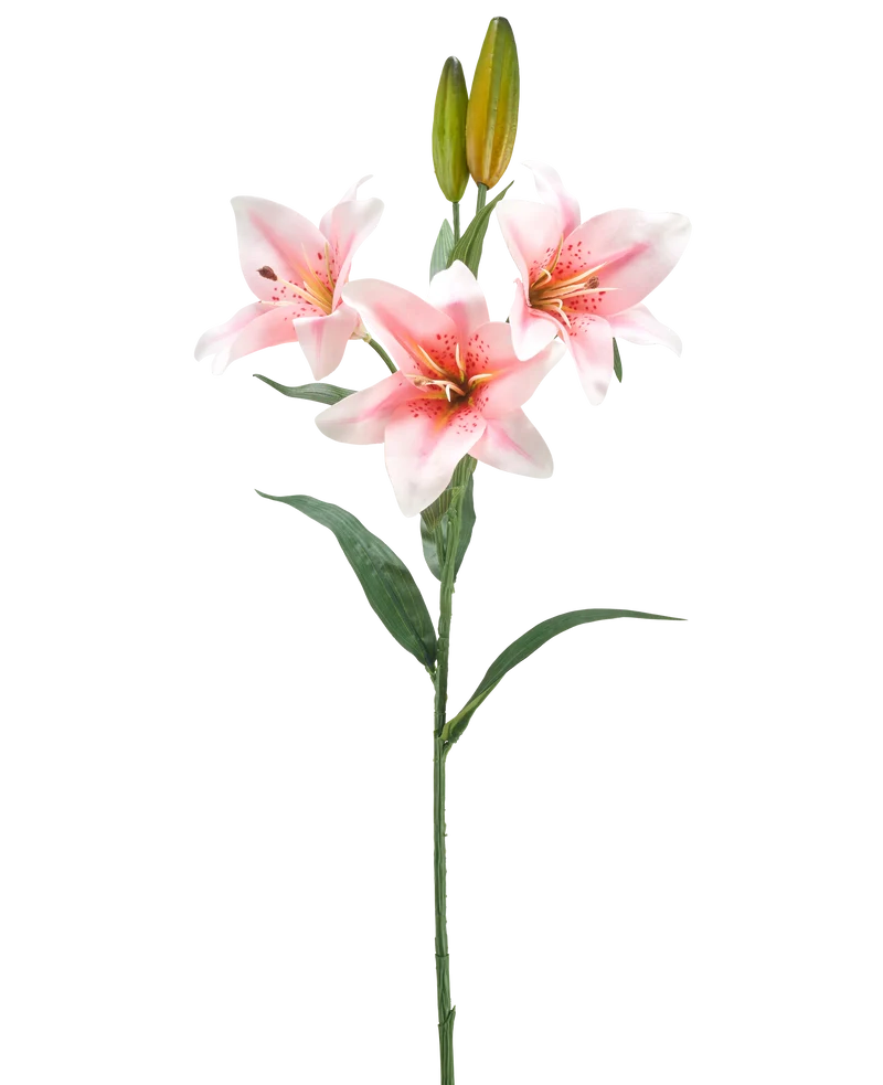 Künstliche Blume Lilie 78 cm weiß/rosa