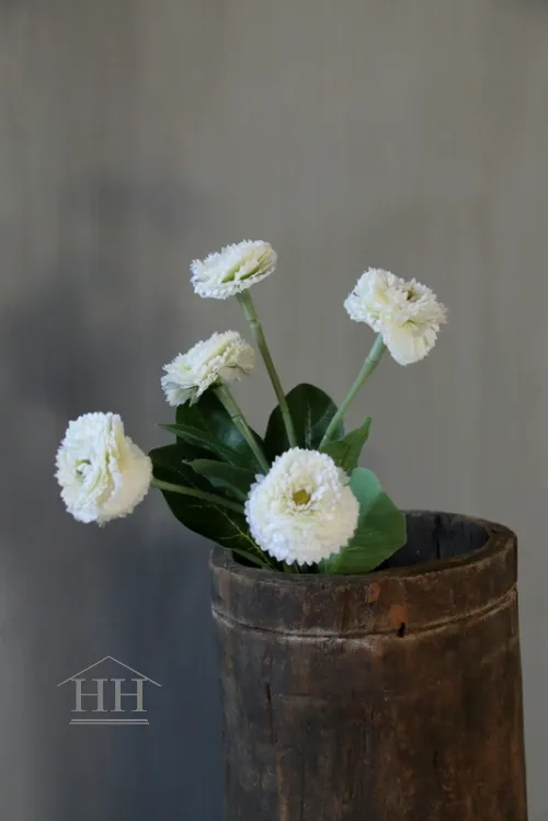 Madeliefje kunstbloem wit - 24 cm