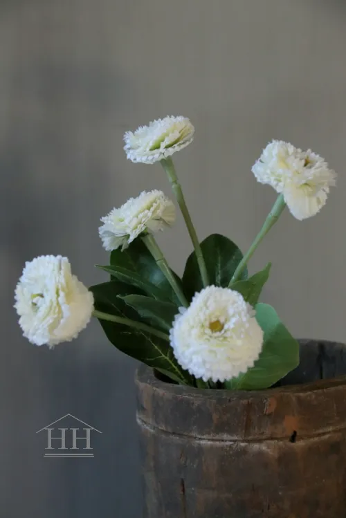 Madeliefje kunstbloem wit - 24 cm