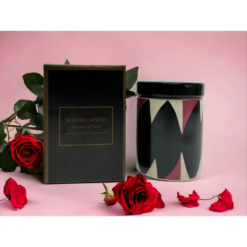 Duftkerze Dunkle Persische Rose, natürliches Sojawachs