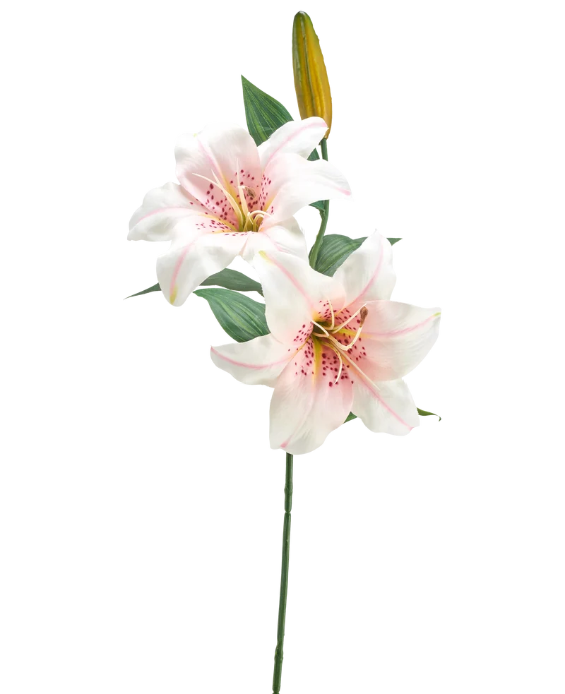 Künstliche Blume Lilie 66 cm weiß/rosa