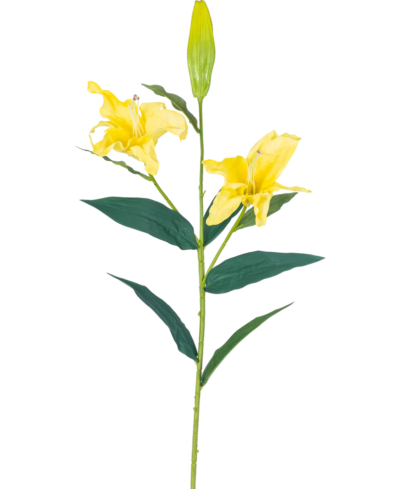Kunstliche Blume Lelie Real Touch Yellow 95 cm