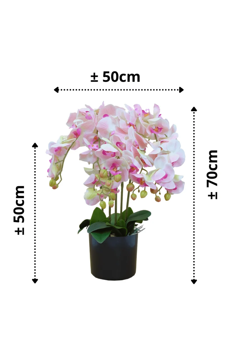 Orchidee Kunstpflanze Hellrosa 70cm