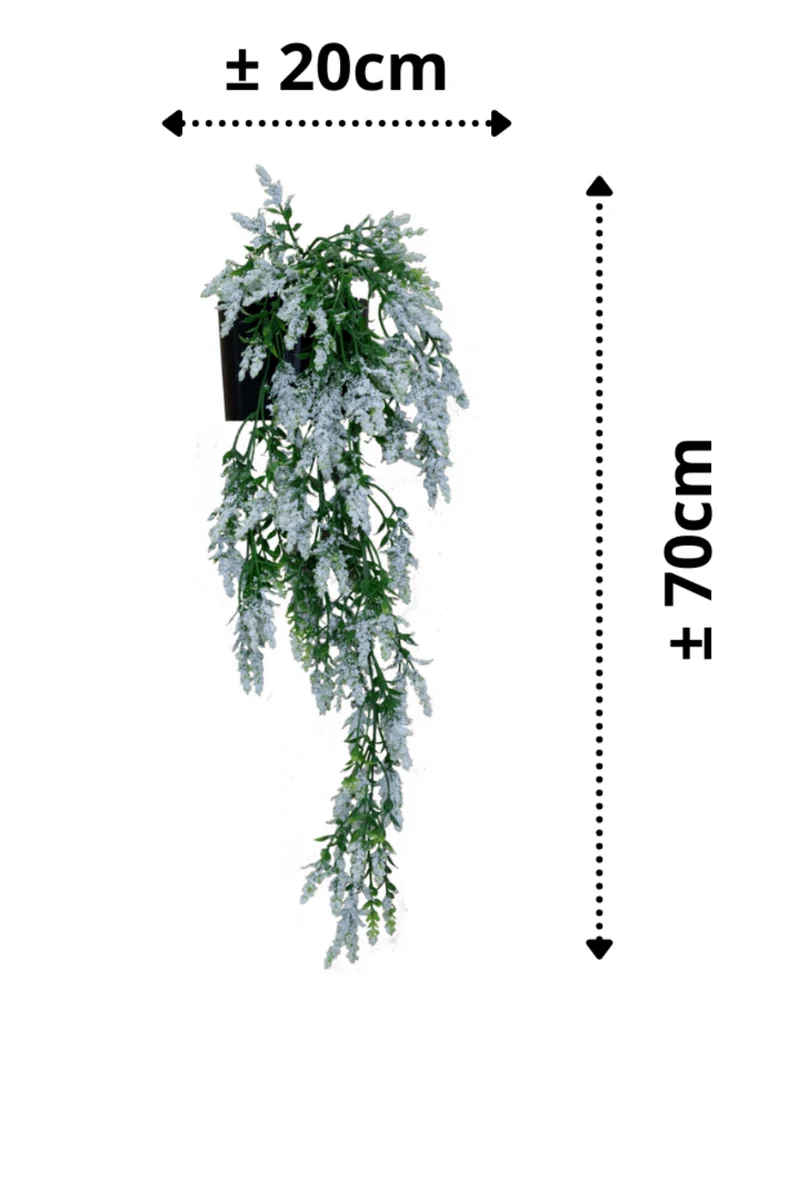 Weiße künstliche Hängepflanze 70cm