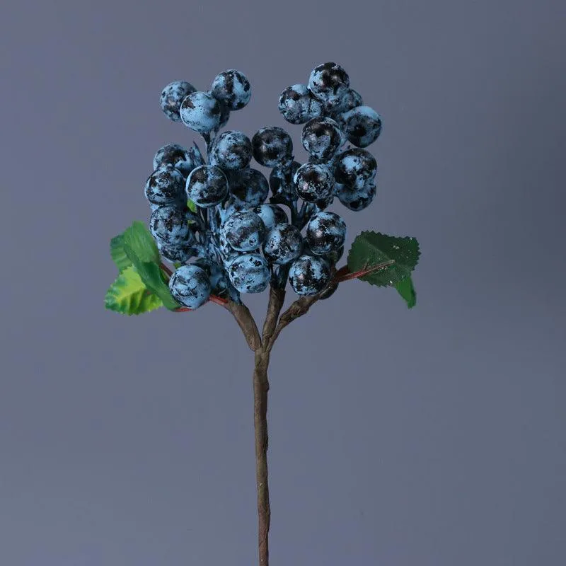 Künstliche Stechpalmenbeeren-Zweige | 28 cm | Schaumstoff | Weihnachts- & Herbstdeko | 6 Farben | Großhandel