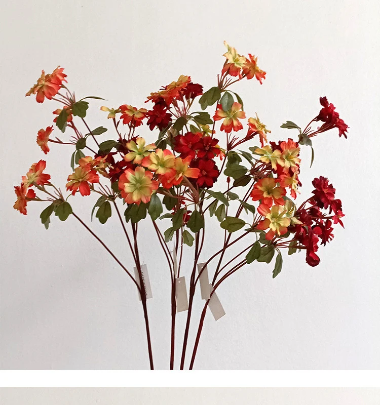 Künstliche Seiden-Nelken in Herbstfarben, 75 cm, realistisch für Hochzeiten, Dekoration, Gästeblumen, Brautsträuße, langlebig