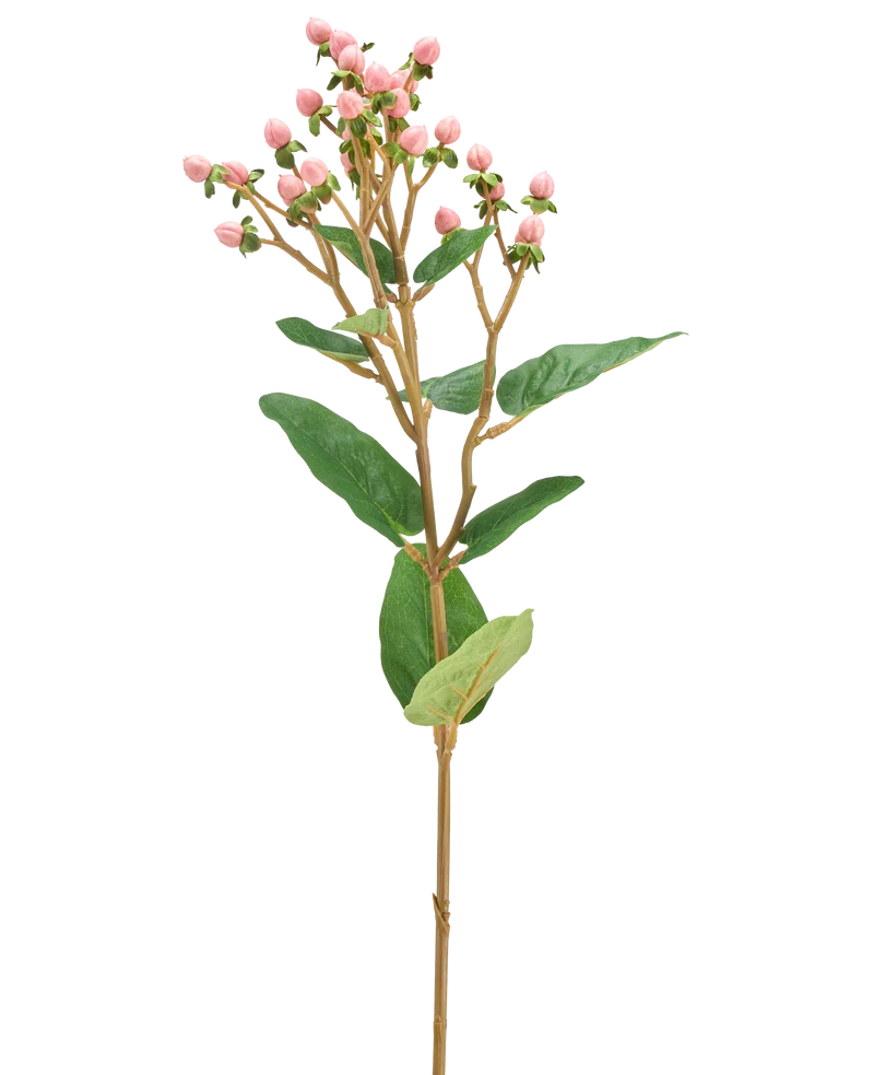 Künstliche Blume Hypericum 65 cm rosa