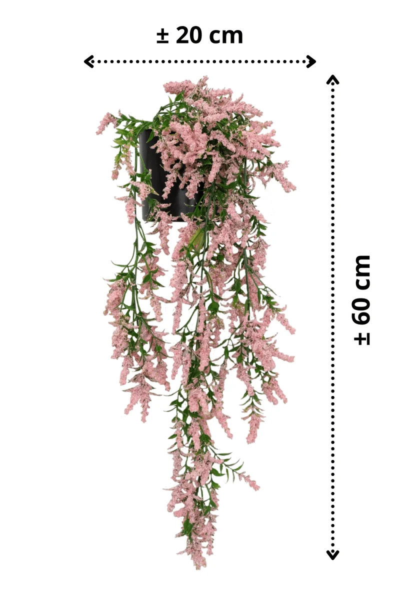 Hellrosa künstliche Hängepflanze 2 70cm