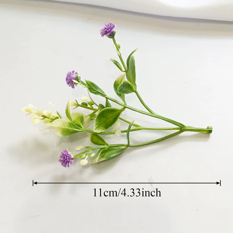 Künstliche Schleierkraut Blumenköpfe, 11,5 cm, Täuschend echte Mini-Blumen für DIY, Basteln, Hochzeit, Gestecke, Kränze & Floristikbedarf