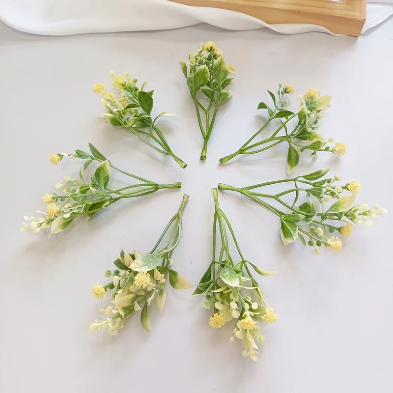 Künstliche Schleierkraut Blumenköpfe, 11,5 cm, Täuschend echte Mini-Blumen für DIY, Basteln, Hochzeit, Gestecke, Kränze & Floristikbedarf