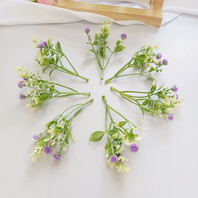 Künstliche Schleierkraut Blumenköpfe, 11,5 cm, Täuschend echte Mini-Blumen für DIY, Basteln, Hochzeit, Gestecke, Kränze & Floristikbedarf