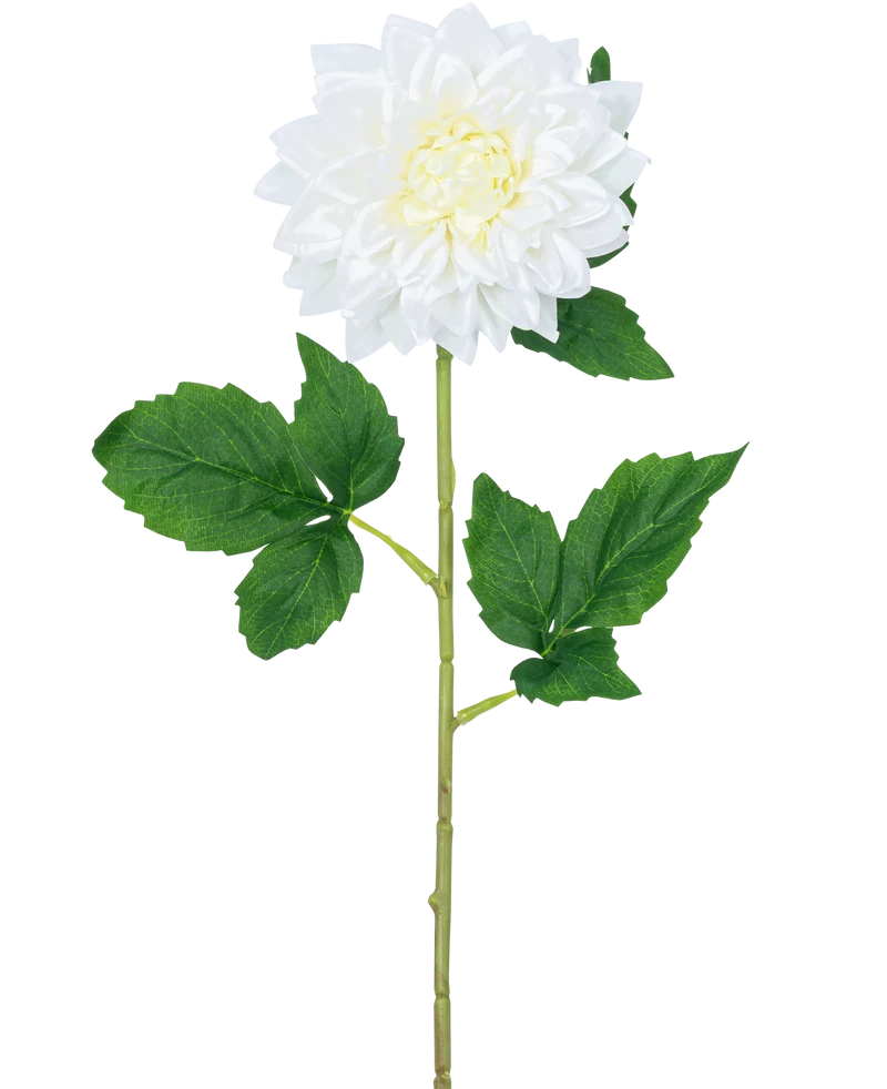 Kunstliche Blume Dahlia Real Touch Wit 54 cm