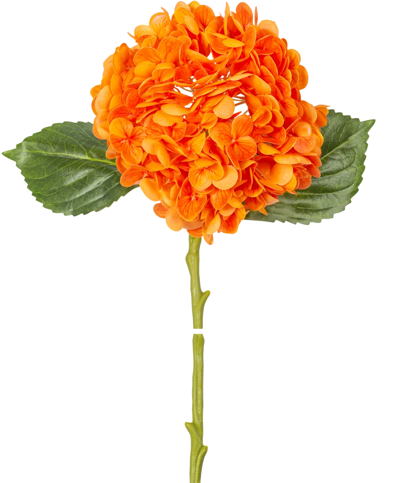 Kunstliche Blume Charlotte Hortensia Real Touch Orange 49 cm