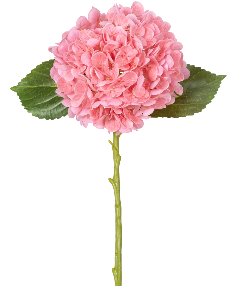 Kunstliche blume Charlotte hortensia Real Touch Rosa 49 cm