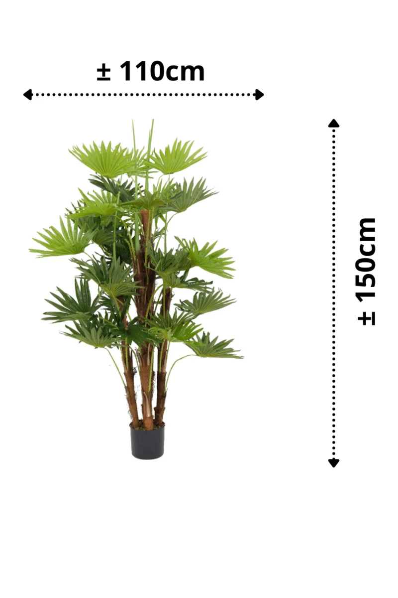 Fächerpalme Kunstpflanze 150cm