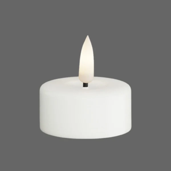 Kleine led waxinelichtjes wit - 4 stuks - Deluxe Homeart